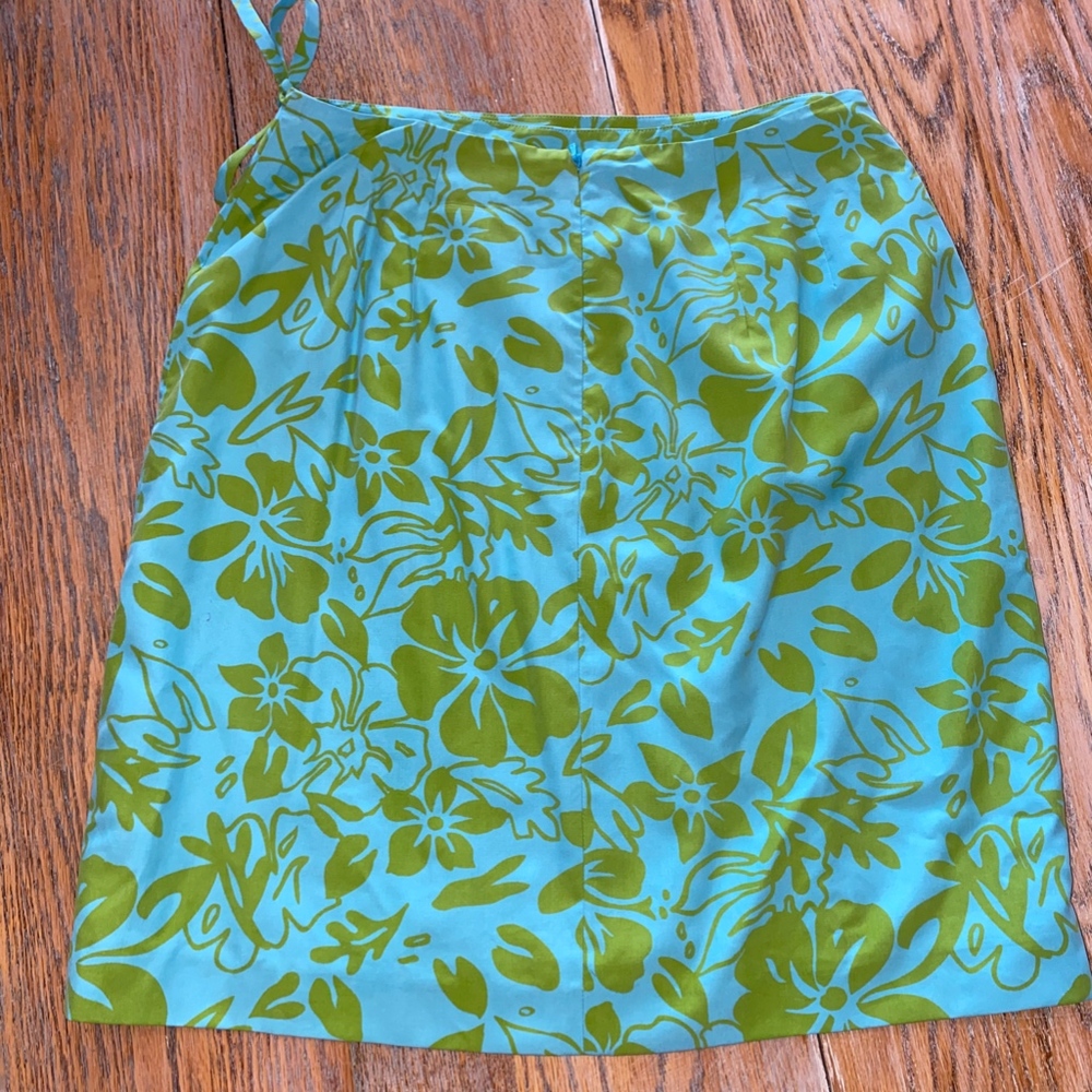 BARRY BRICKEN 79%silk wrap style zip skirt/6